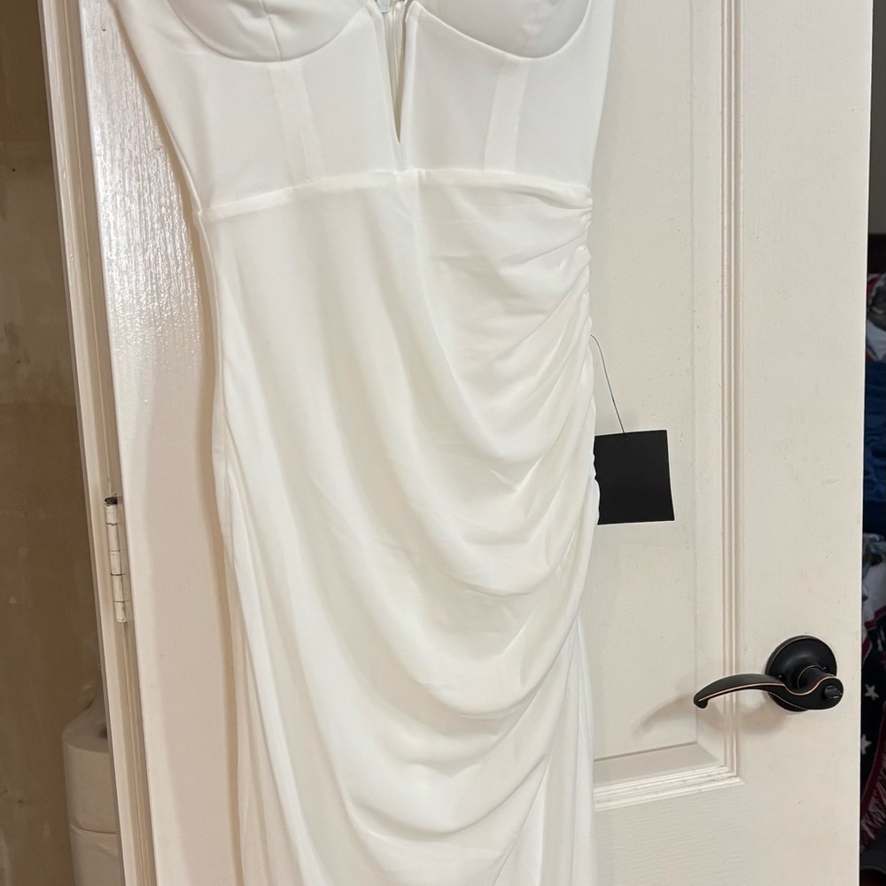 Lulus Elegant White Strapless Dress - Picture 4 of 10